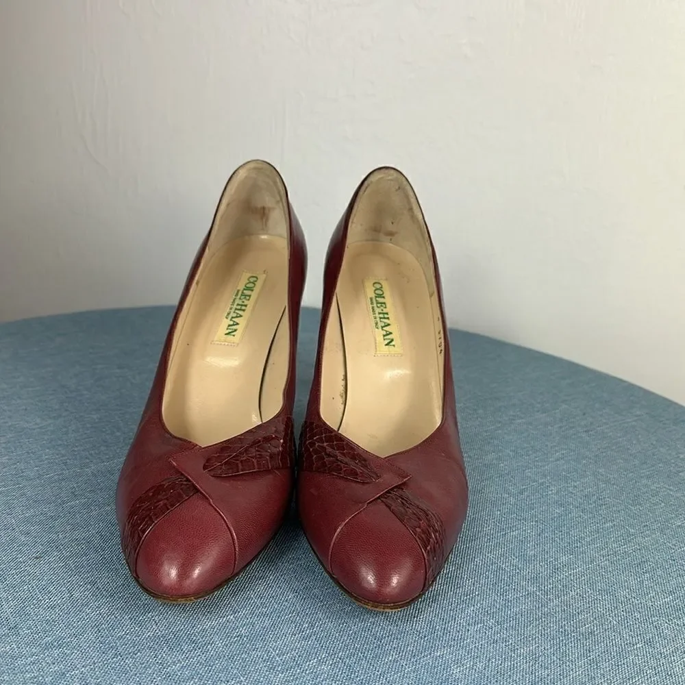 Cole Haan Burgundy Leather Pumps Size 9 B
